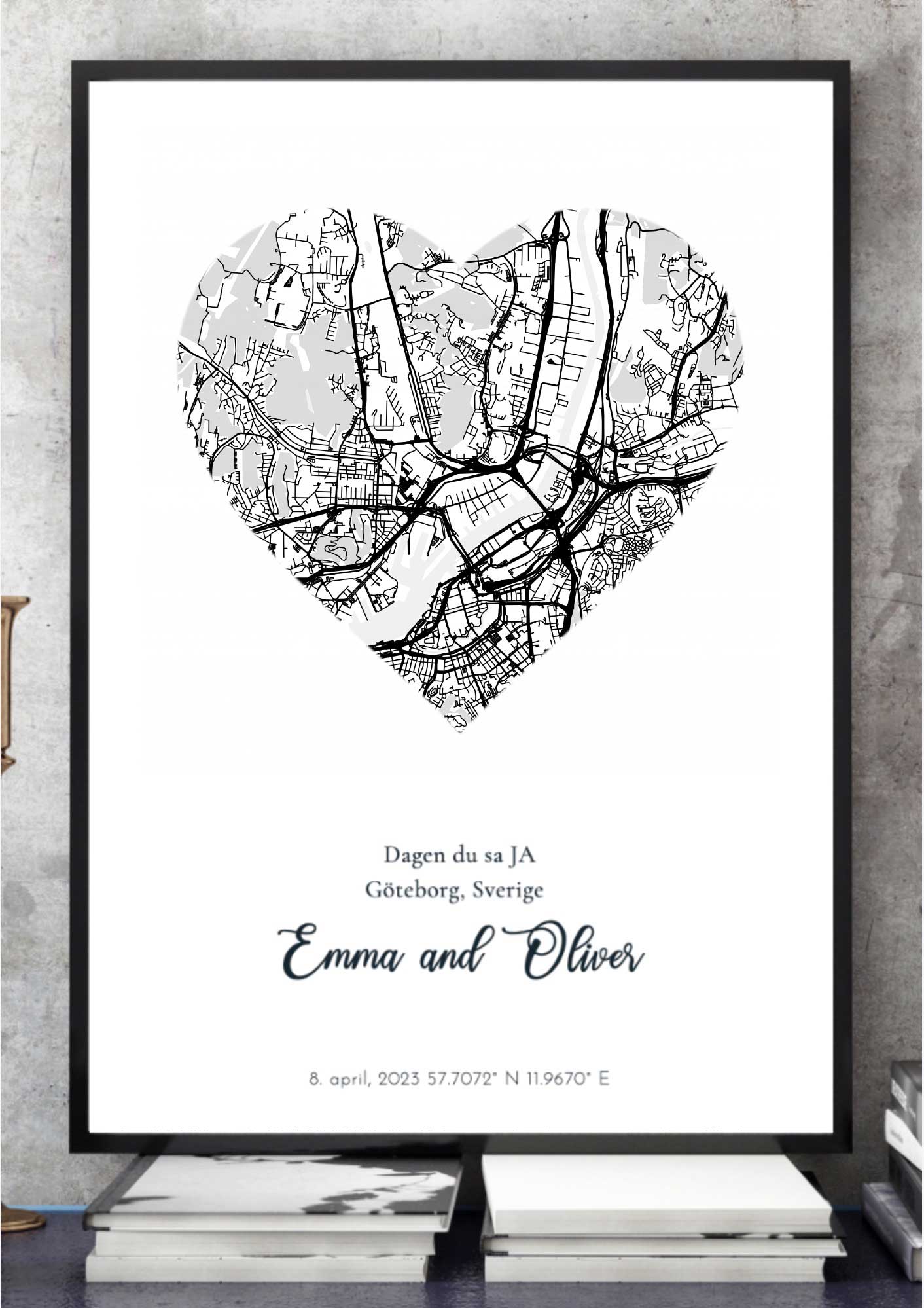 Opret kortplakat med hjerte