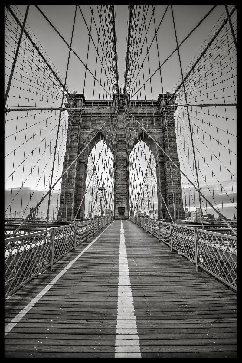 Brooklyn Bridge monokromatisk plakat