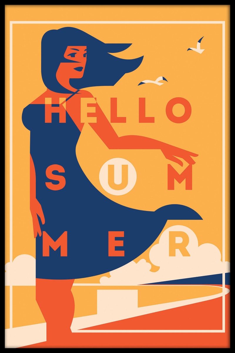 Hej Summer Vintage N02 plakat