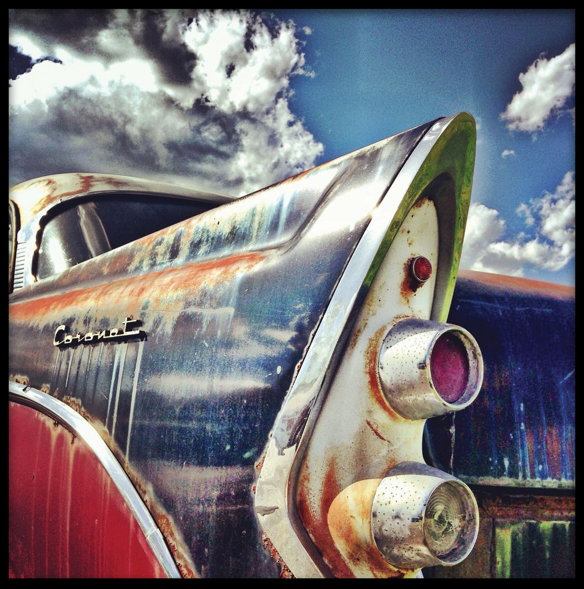 Vintage bil rust plakat