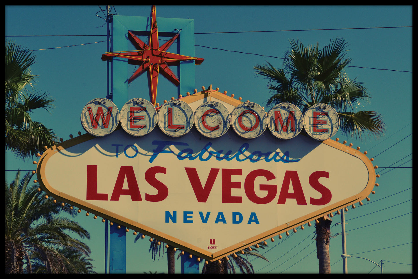 Vintage Velkommen til Las Vegas plakat