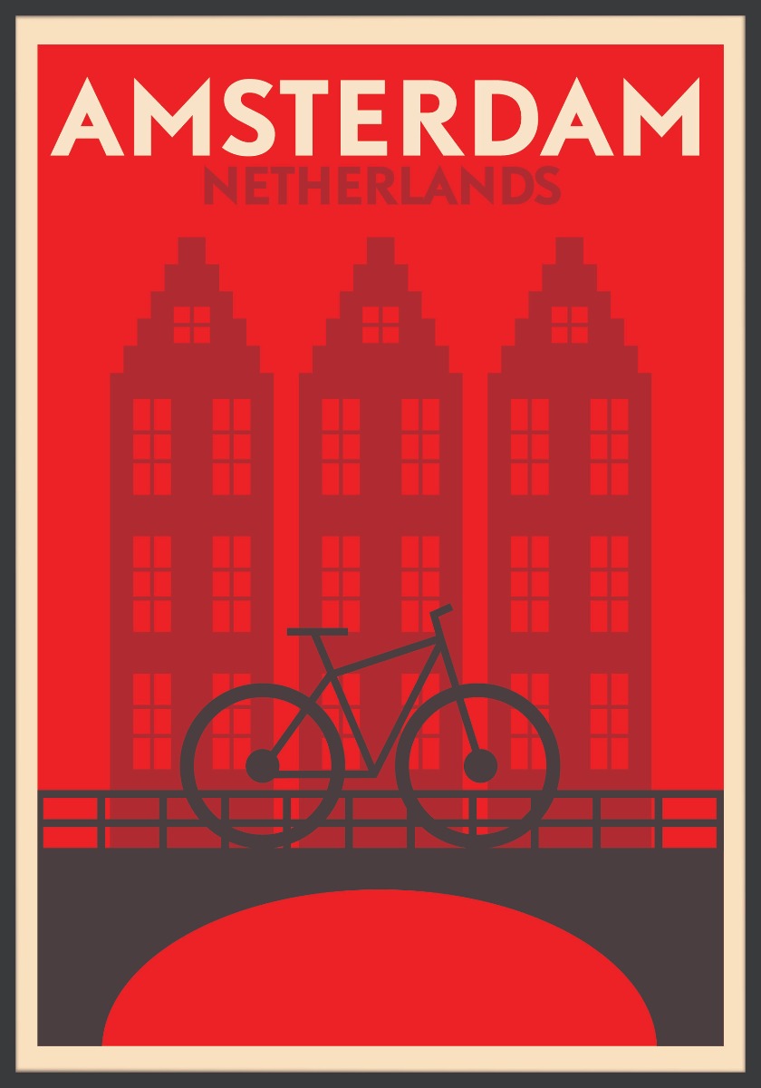 Amsterdam vintage plakat