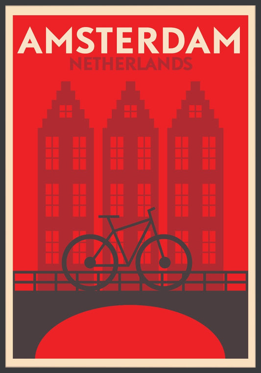 Amsterdam vintage plakat