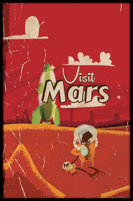 Besøg Mars Vintage rejseplakater