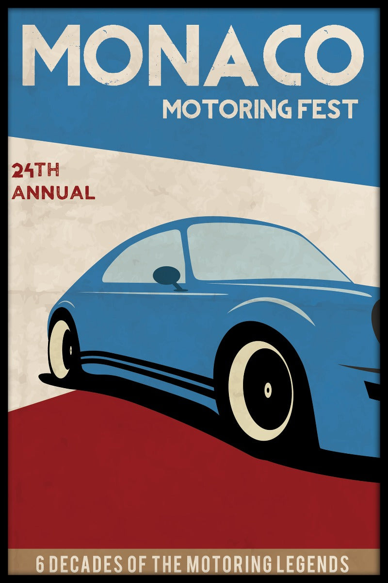 Monaco Racing Vintage plakat