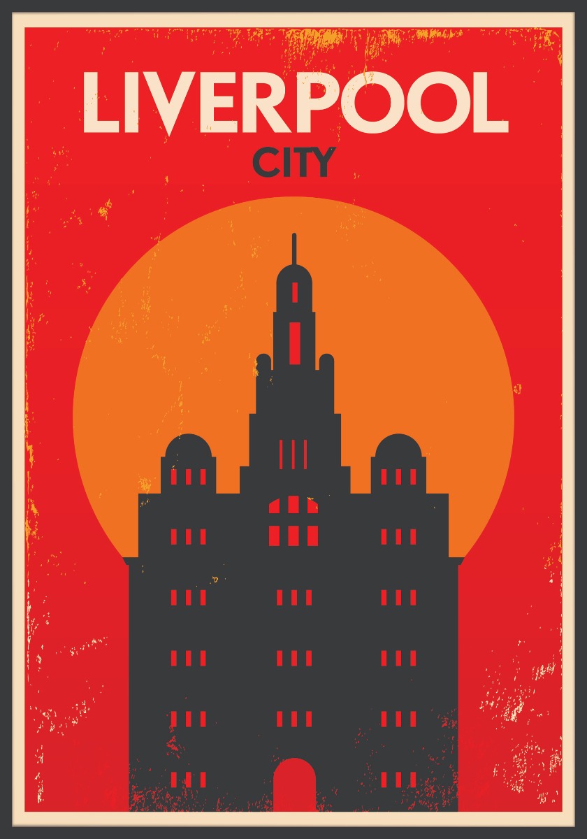 Liverpool retro vintage plakat