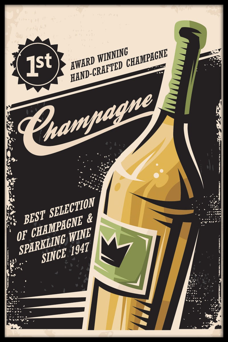 Champagne vintage plakat