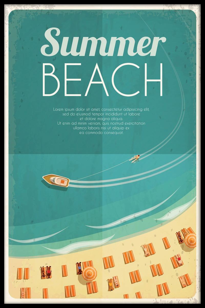 Vintage plakat til stranden