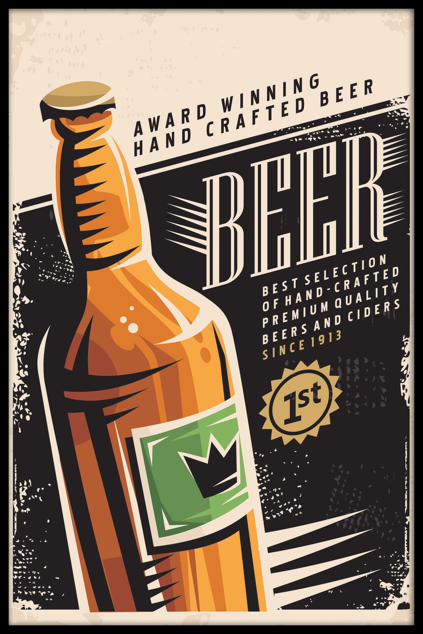 Øl vintage plakat