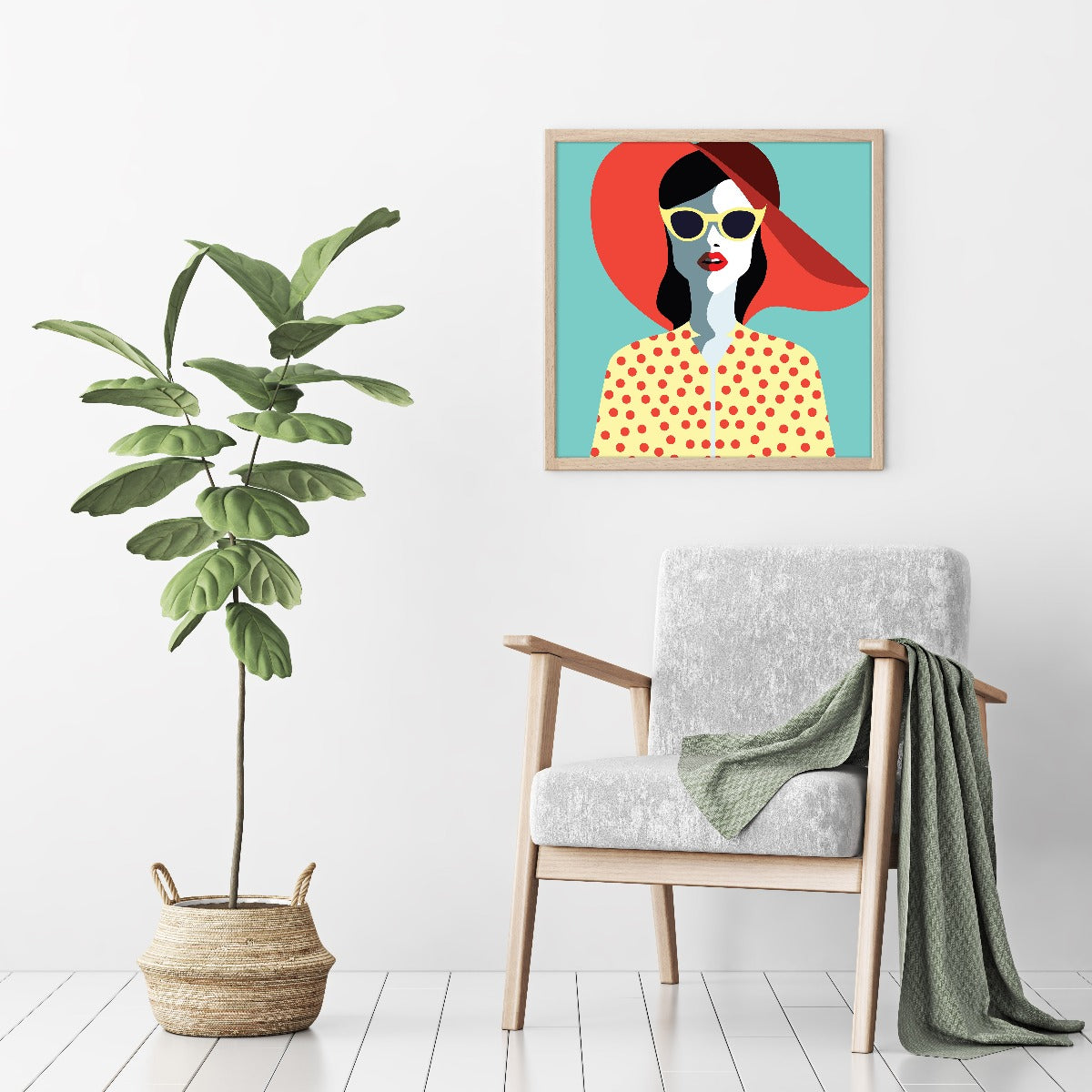 Retro Lady N02 plakat