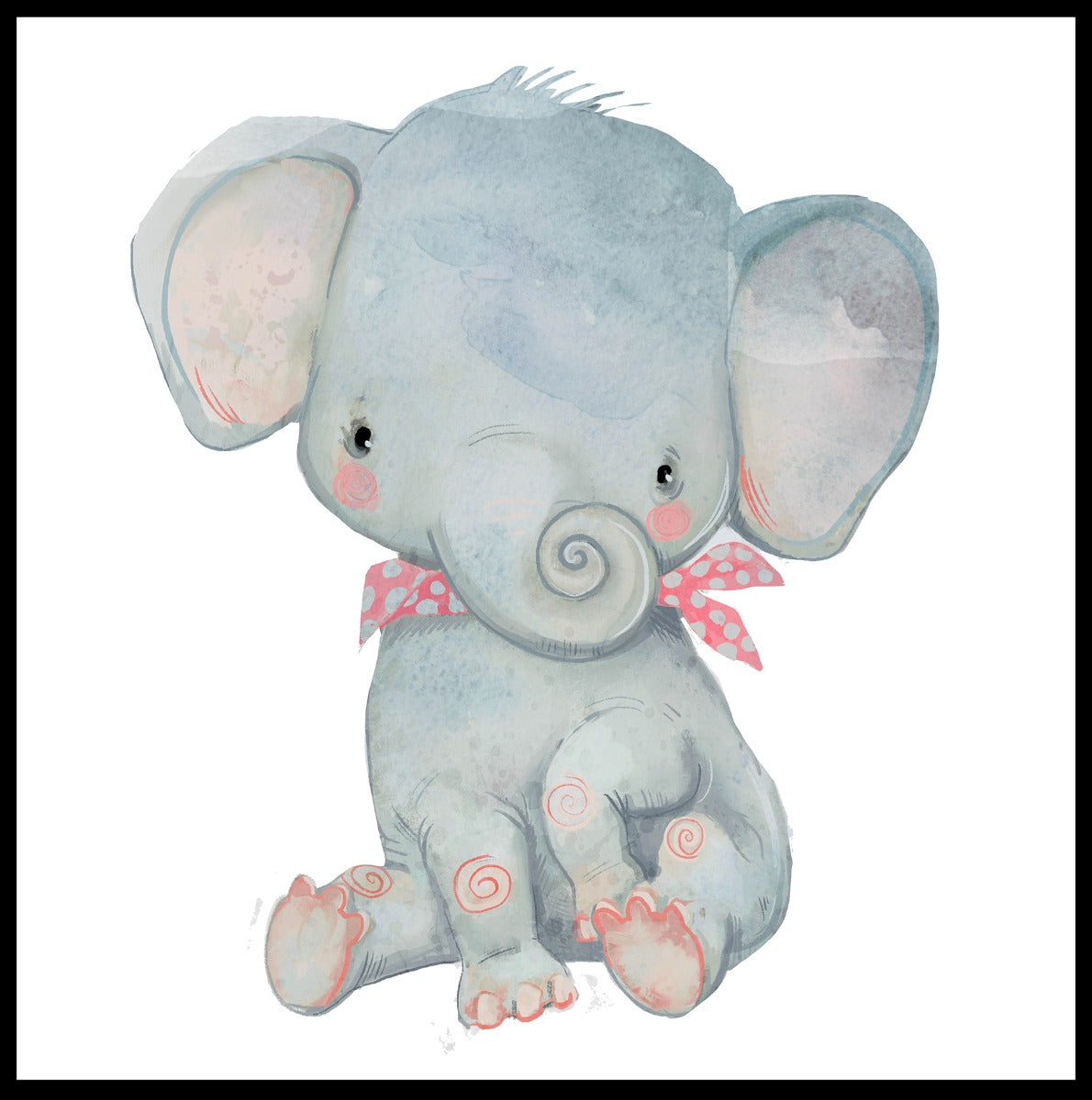 Sød elefant plakat
