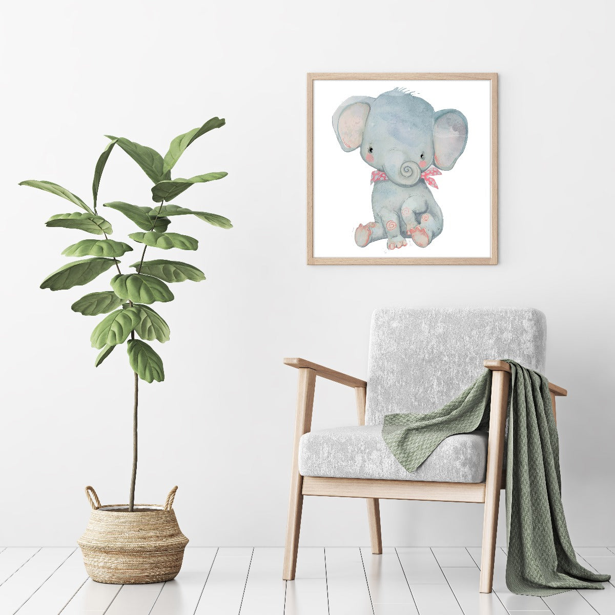 Sød elefant plakat