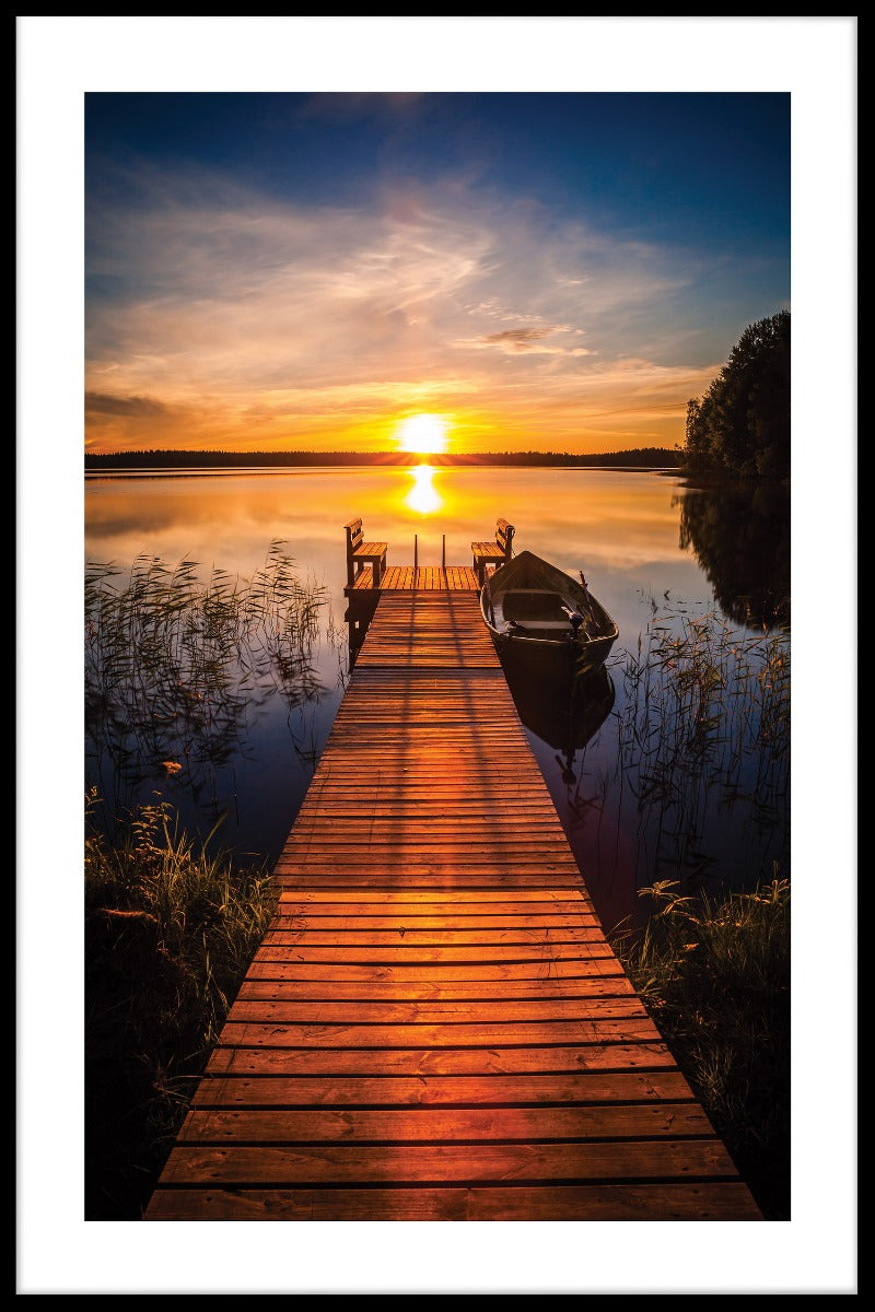 Pier Sunset Finland plakat