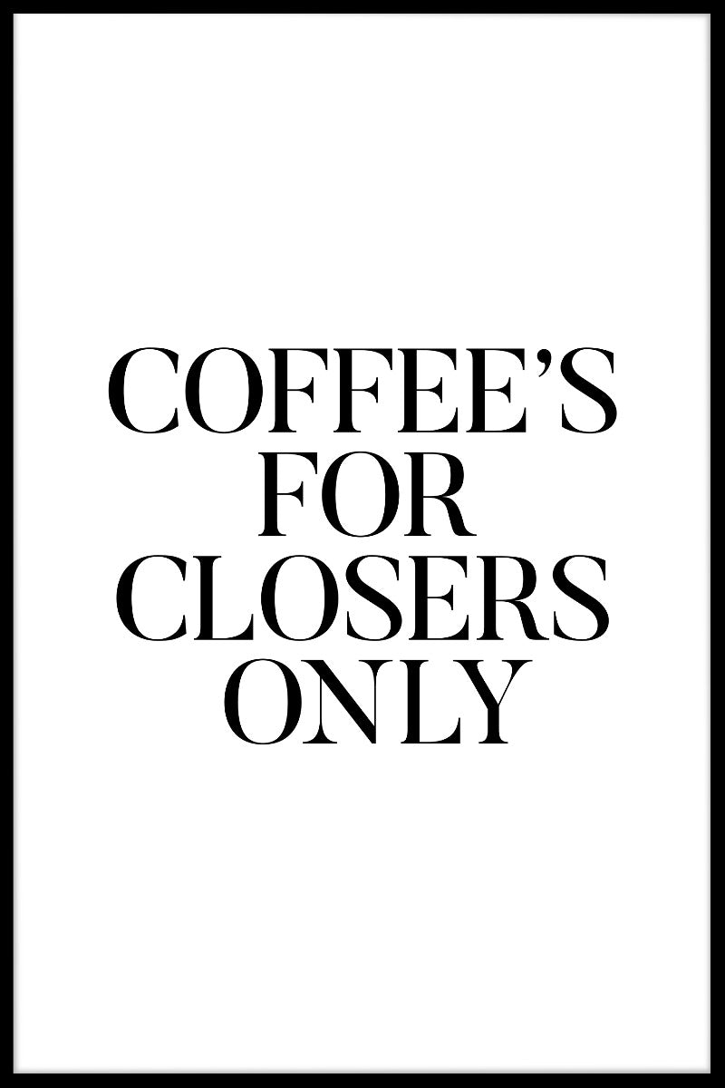 Kaffe til Closers plader
