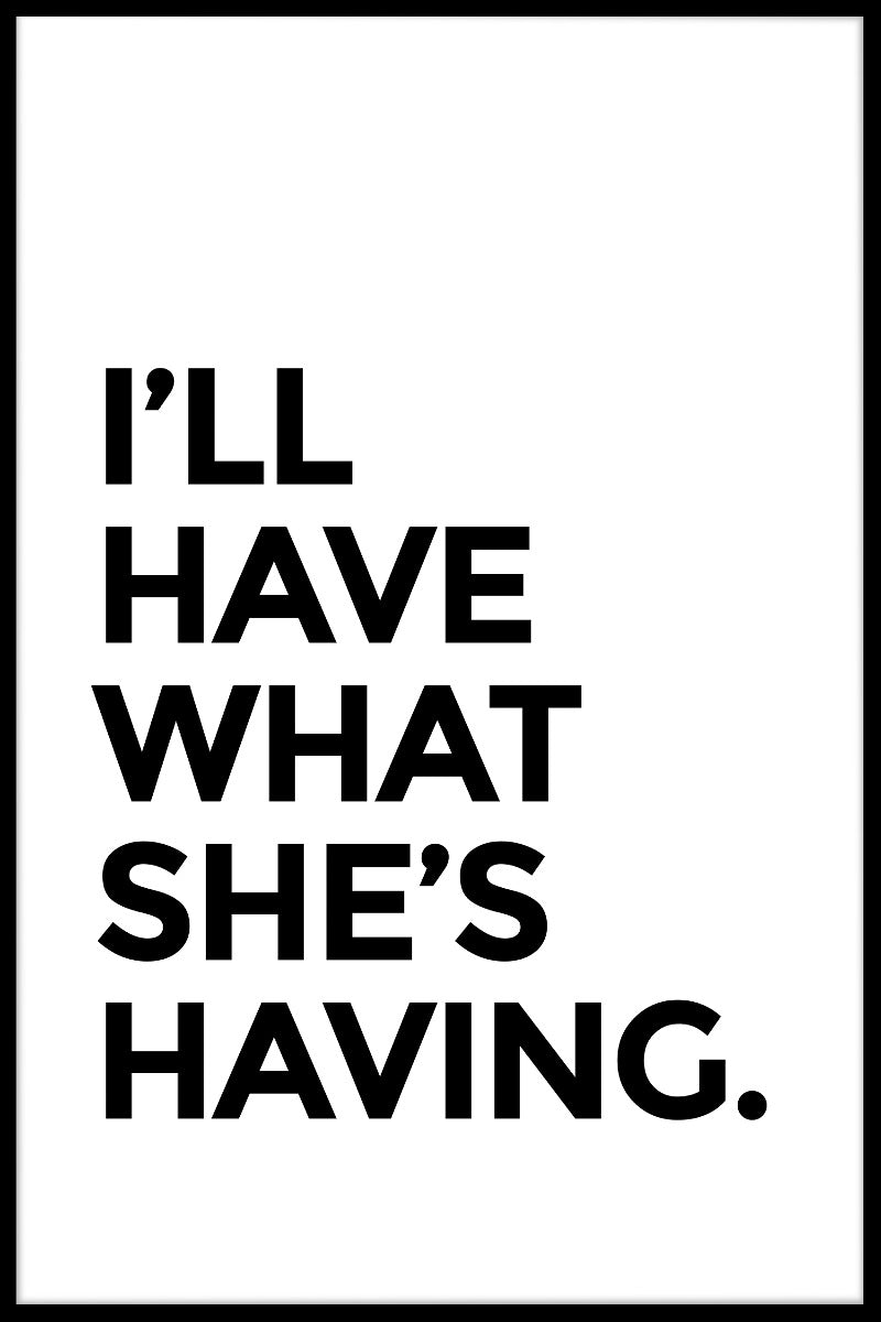 poster, hvad hun har