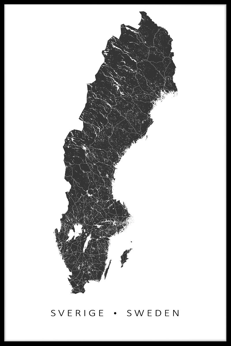 Sverigekarta Plakat-pp