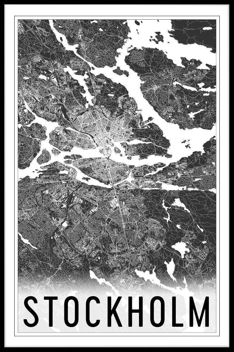 Stockholm kort N02 plakat