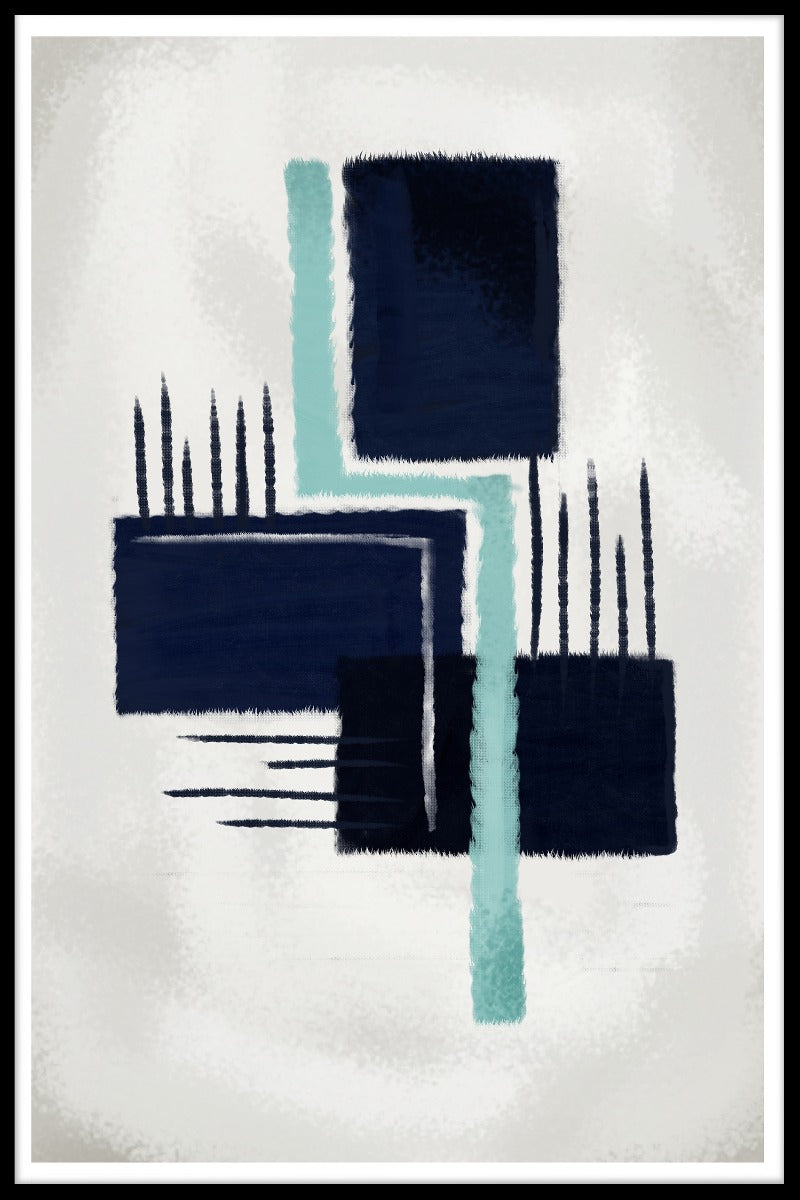 Abstrakt terninger plakat