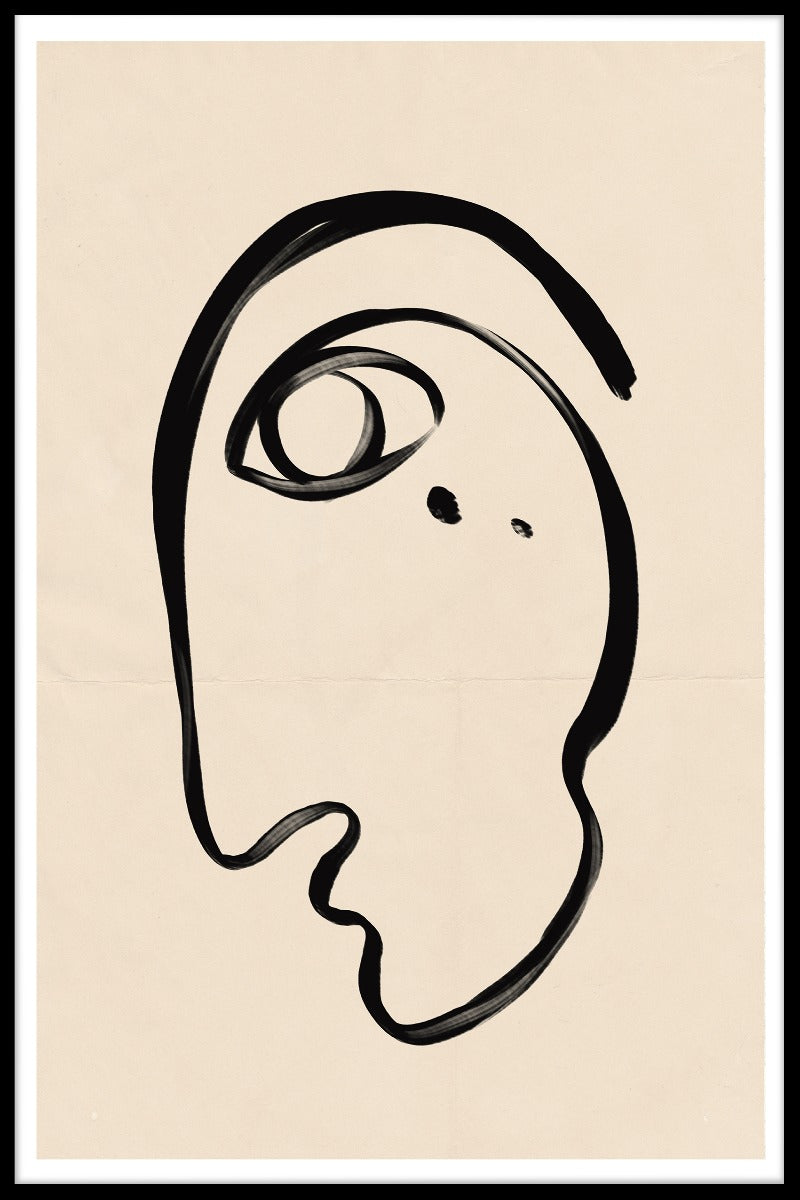 Face Line Art N02 plakat