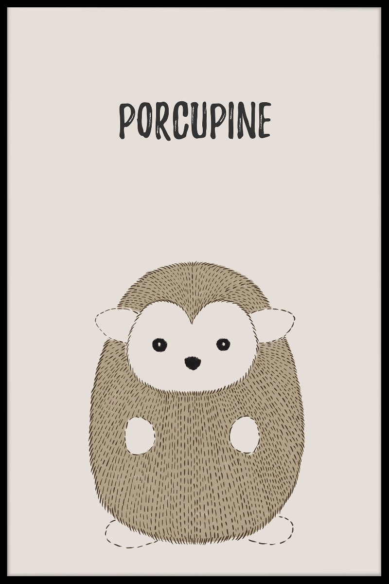 Porcupine baby plakat