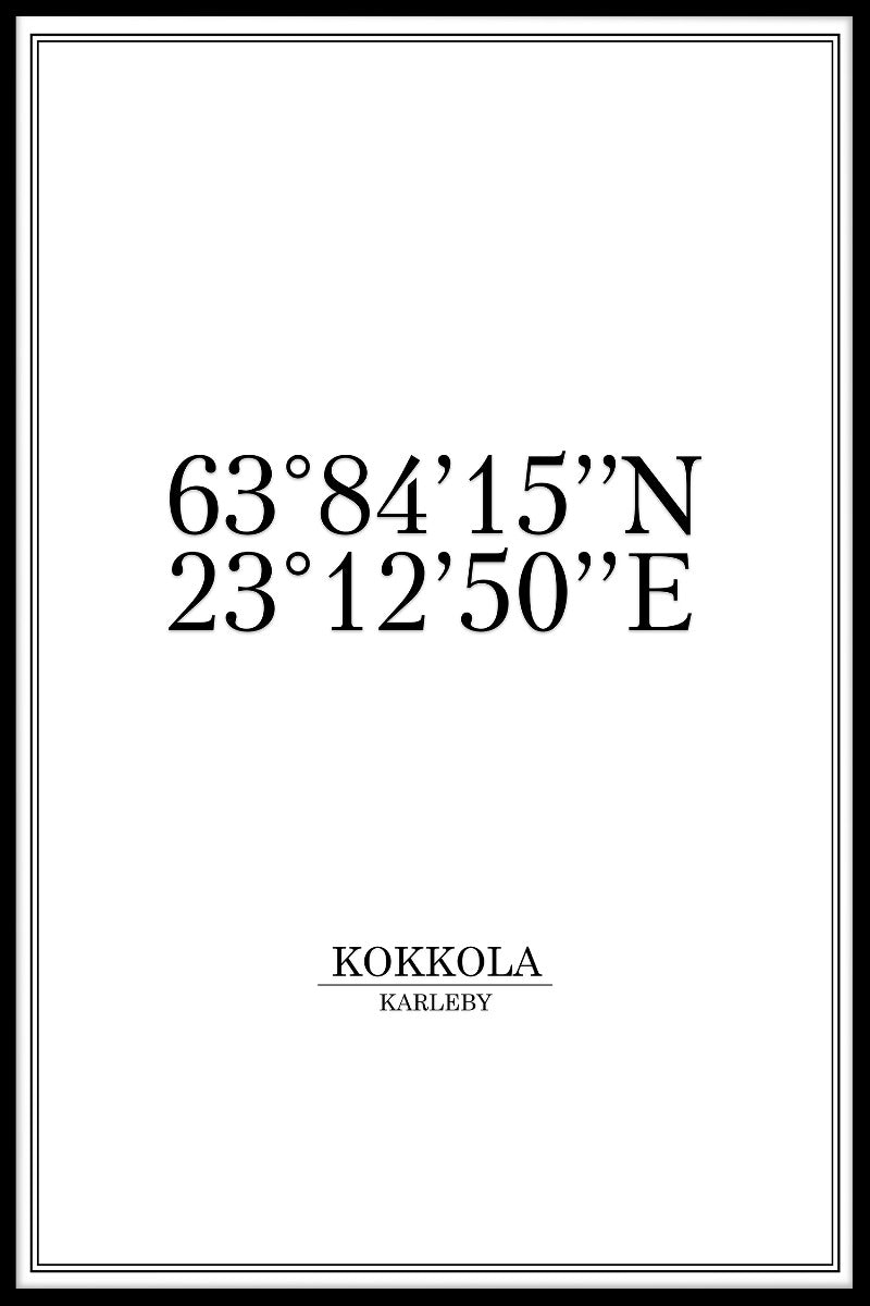 plakat Kokkola Koordinater