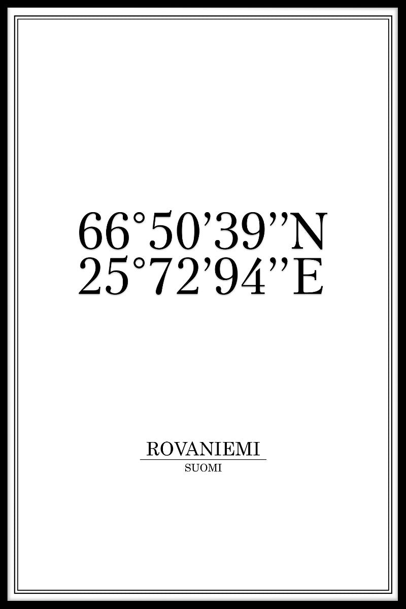 Rovaniemi Koordinater plakat