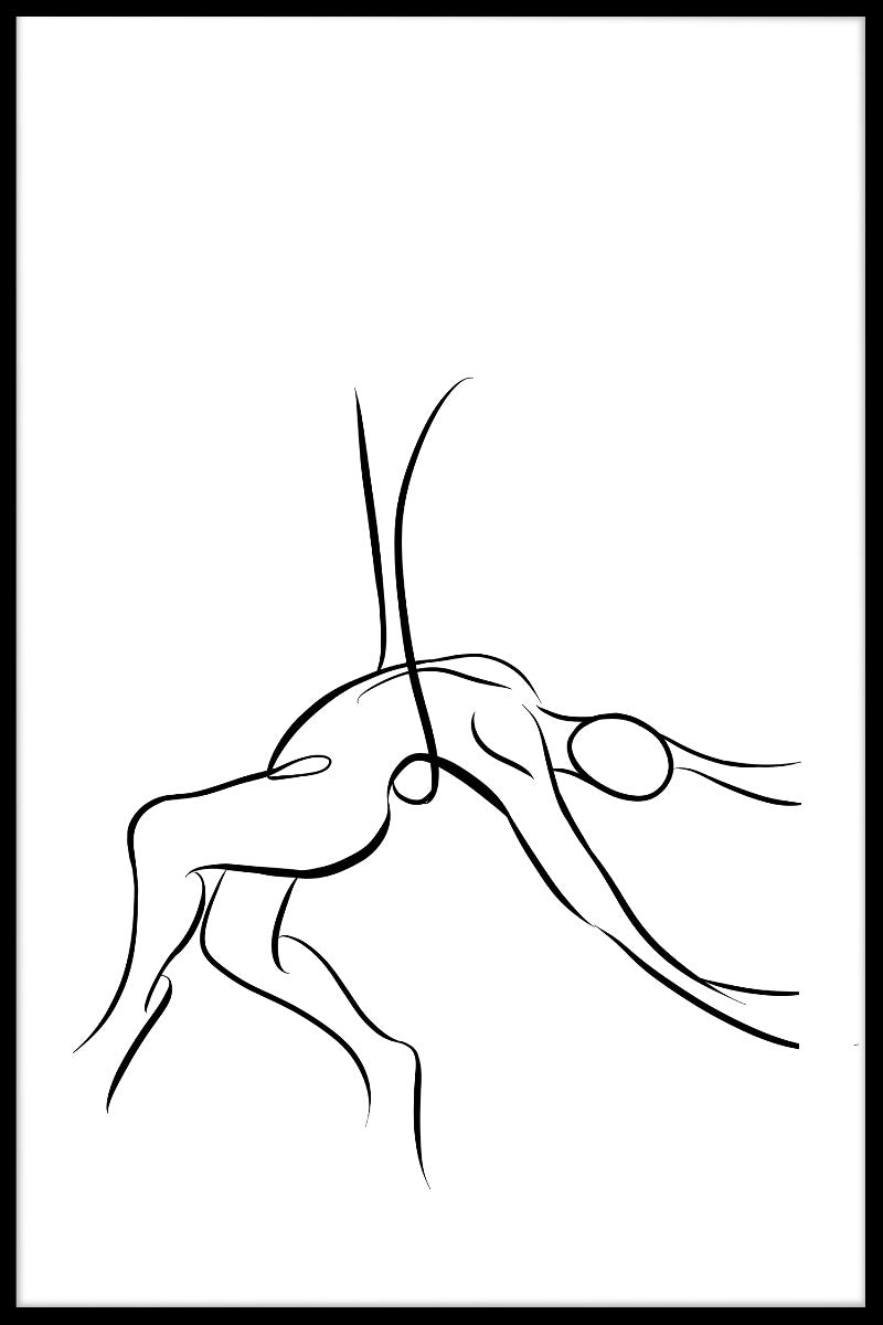 Motion Line Art N04 plakat