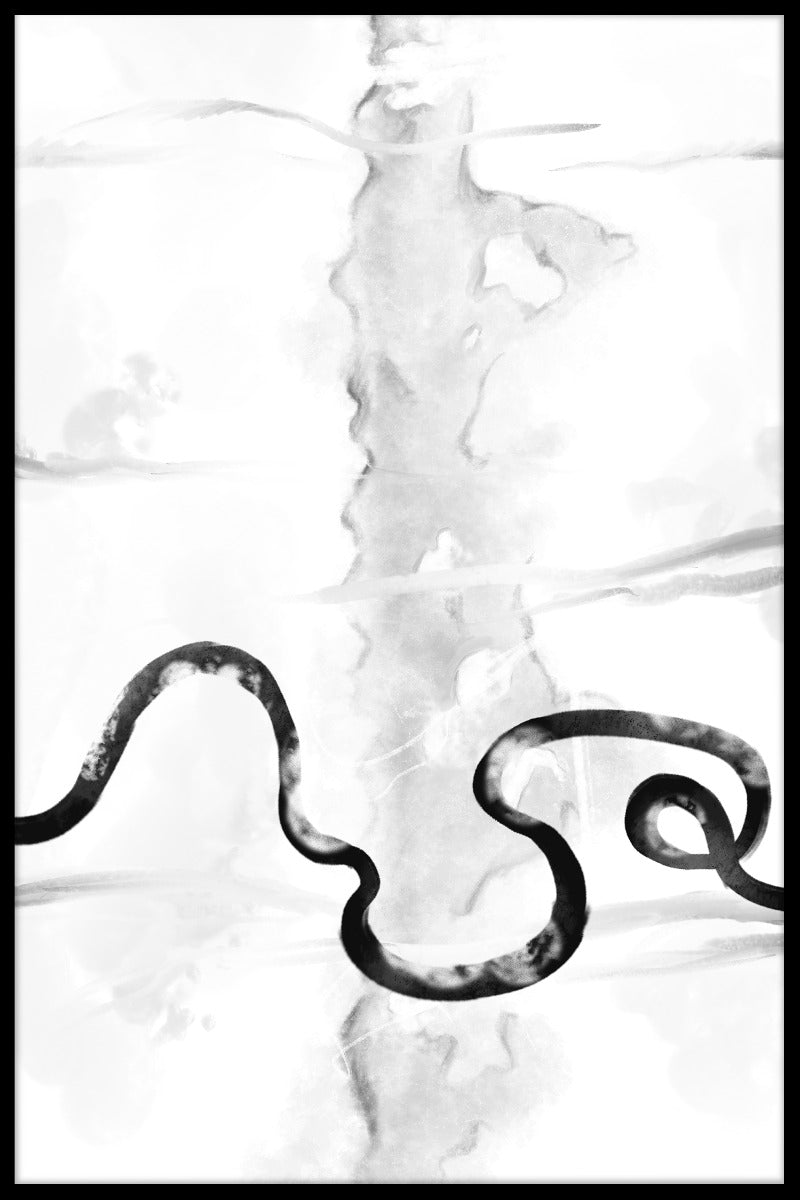 Abstrakt linjekonst N02 plakat