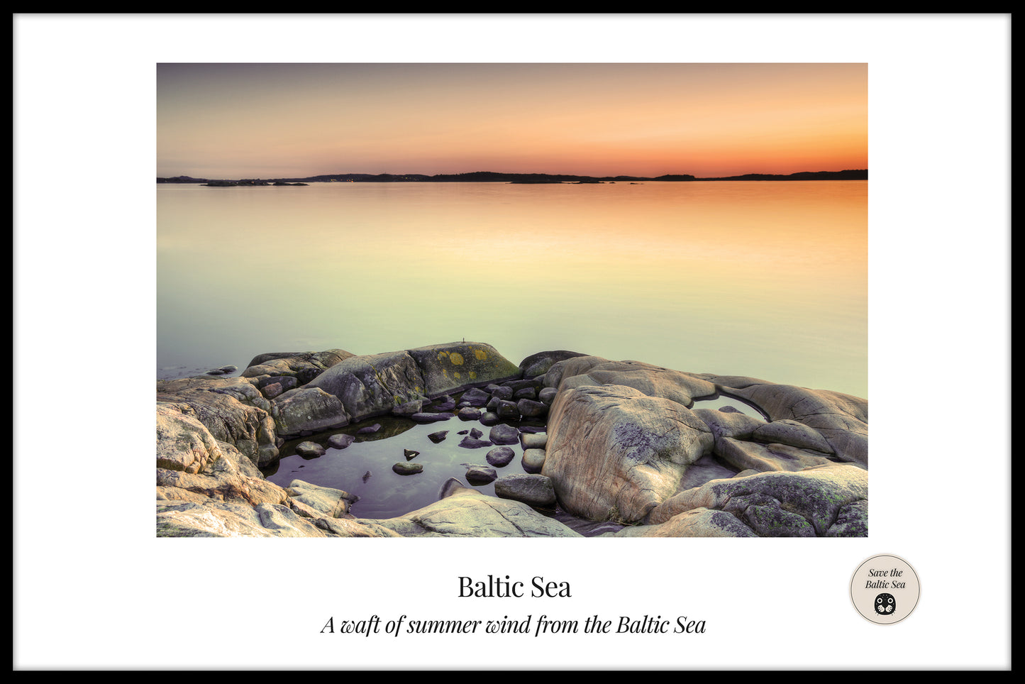 plakat Solnedgang over Østersøen