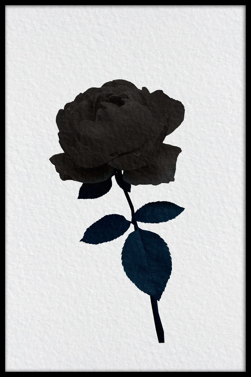 Mørk rose Illustrationsplakat