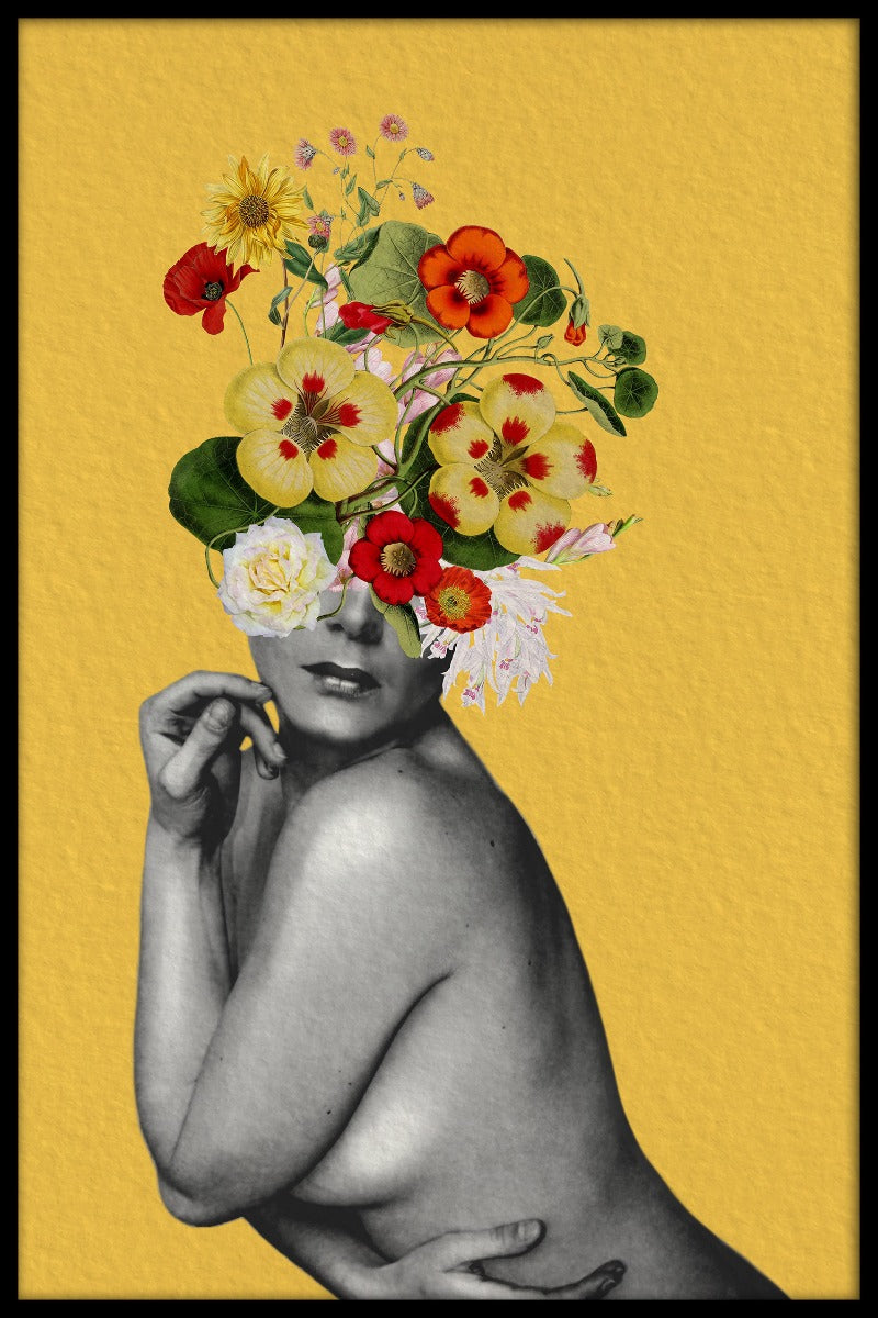 Blomster kvinde plakat