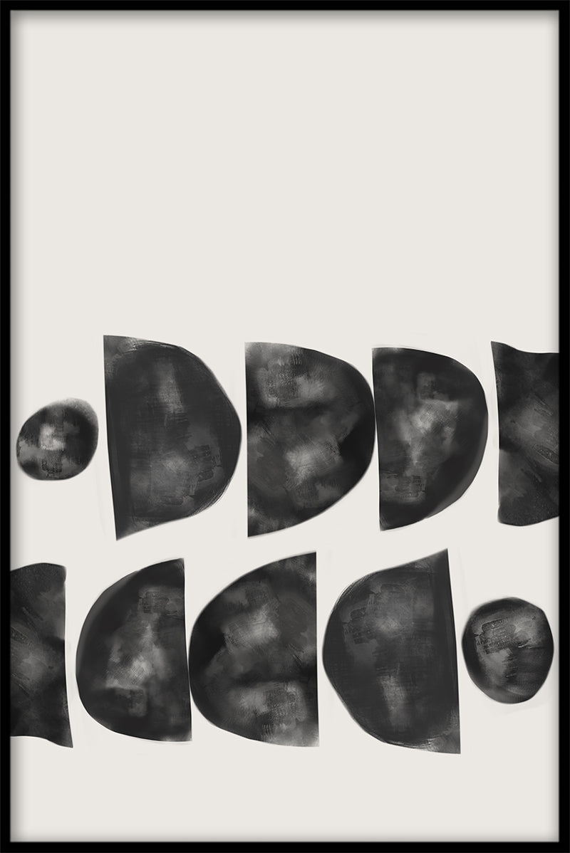 Abstrakt halvcirklar plakat