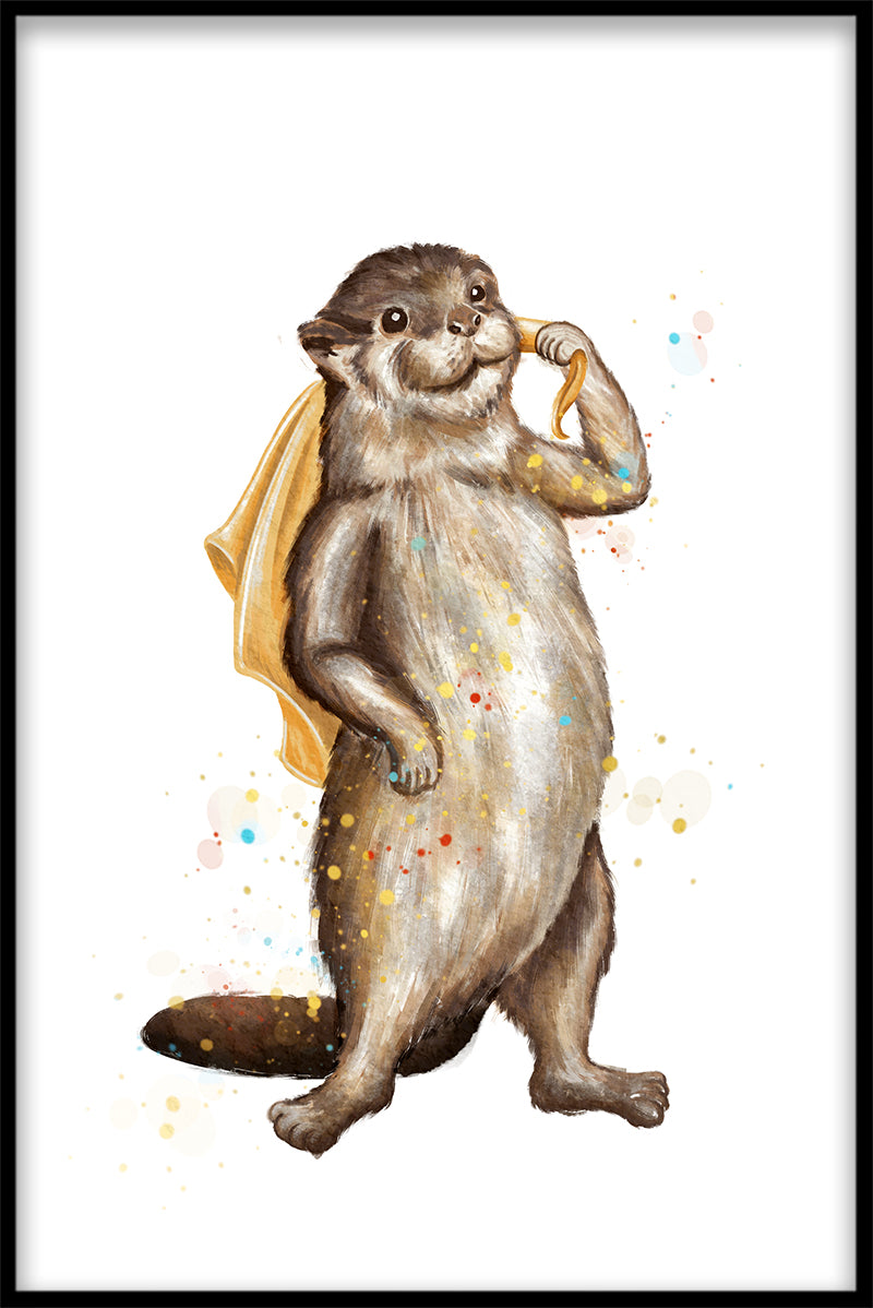 Beaver Illustration plakat