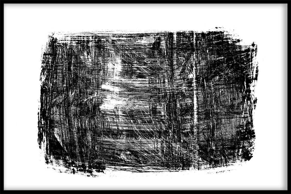 Abstrakt sort kunst plakater
