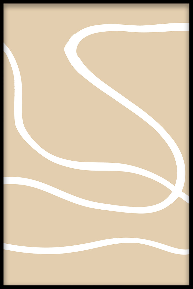 Beige Lines 01 plakat
