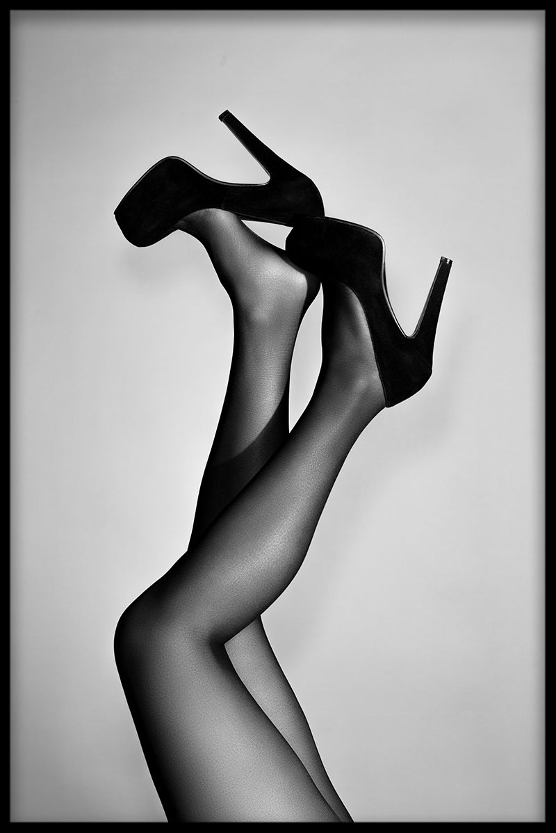 Sort og hvide ben plakat