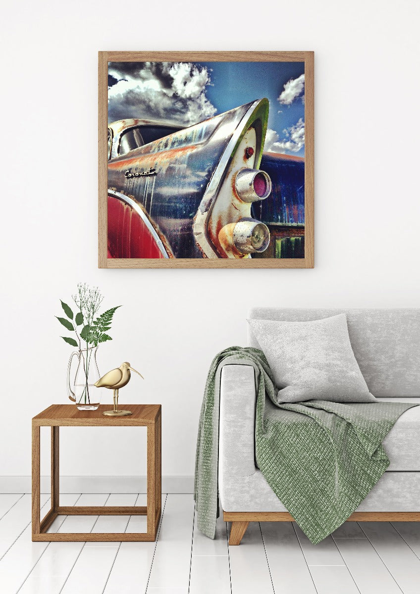 Vintage bil rust plakat