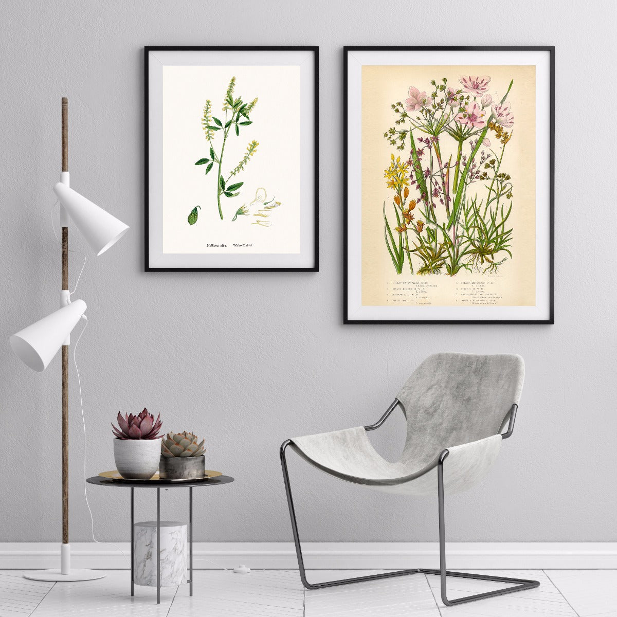 Vintage blomsterplakat