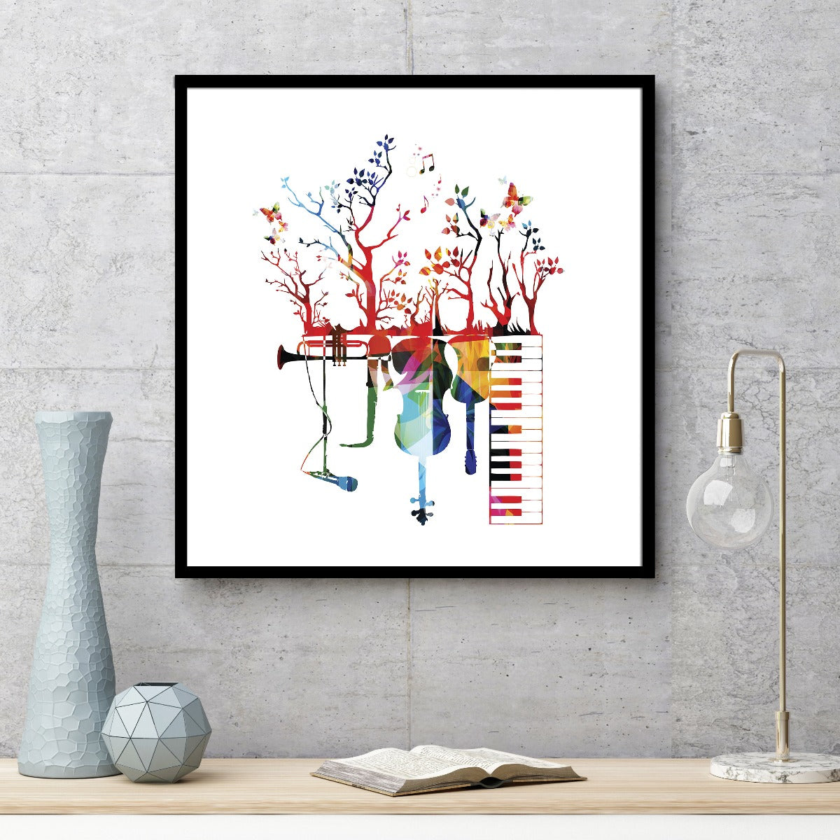 Musikinstrument illustration plakat