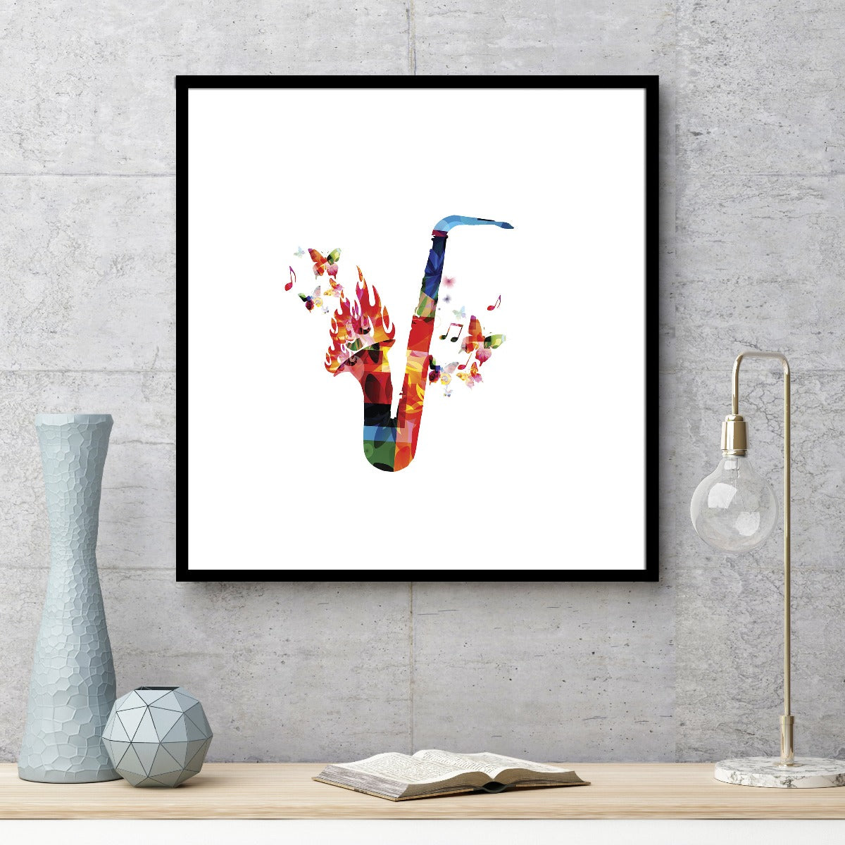 Saxofon illustration plakat