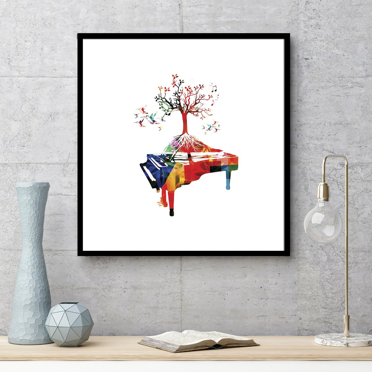 Plakat med klaverillustration