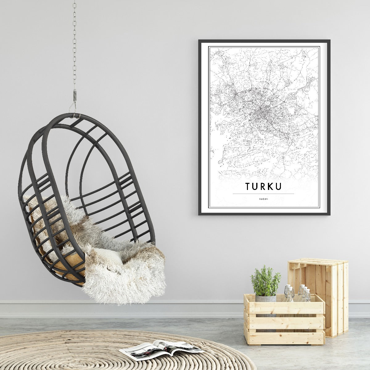 Kortposter for Turku Finland