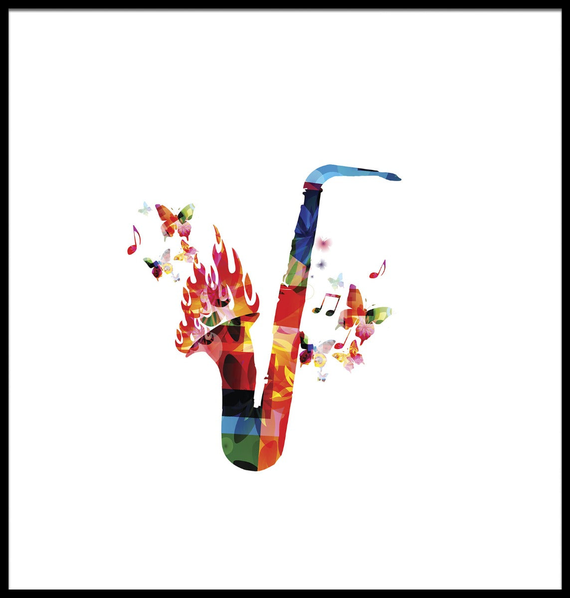 Saxofon illustration plakat