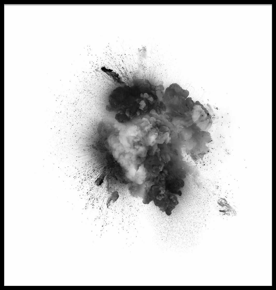 Sort Eksplosion Illustration plakat