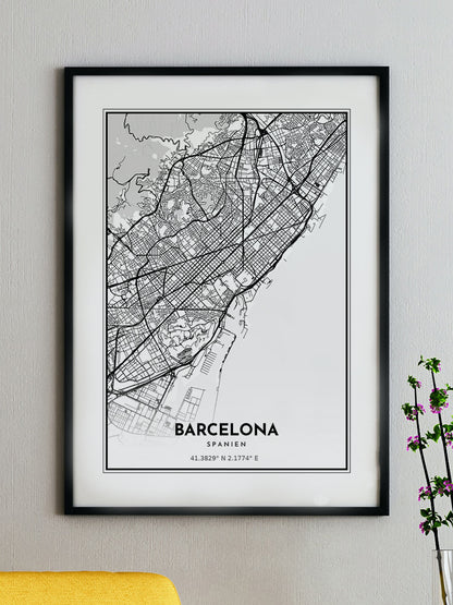 Barcelona Kartposter