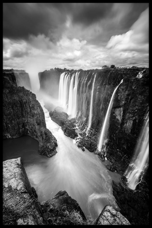  Victoria Falls sort/hvid plakat