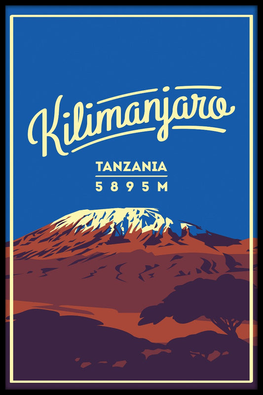  Kilimanjaro vintage plakat