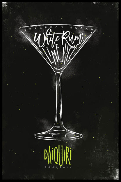  Daiquiri Cocktailplakat