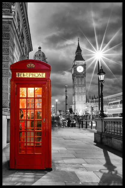 London Phone Booth Westminster plakat