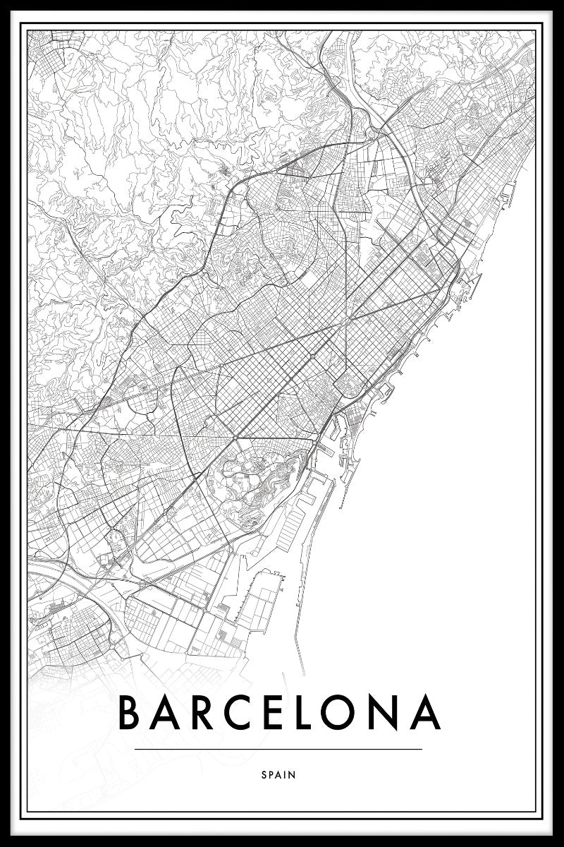  Barcelona Spanien kortposter